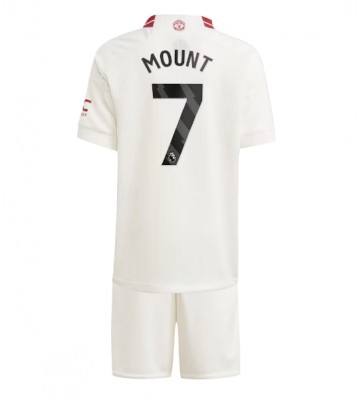 Manchester United Mason Mount #7 Replika Babytøj Tredje sæt Børn 2023-24 Kortærmet (+ Korte bukser)